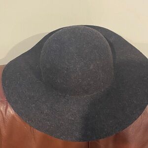 Scala 100% wool Dark Gray Women's Wide Brim Hat